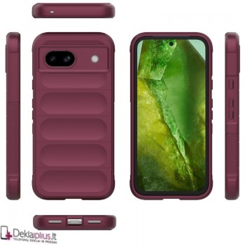 Magic Shield guminis dėklas - bordo spalvos (Google Pixel 8A)